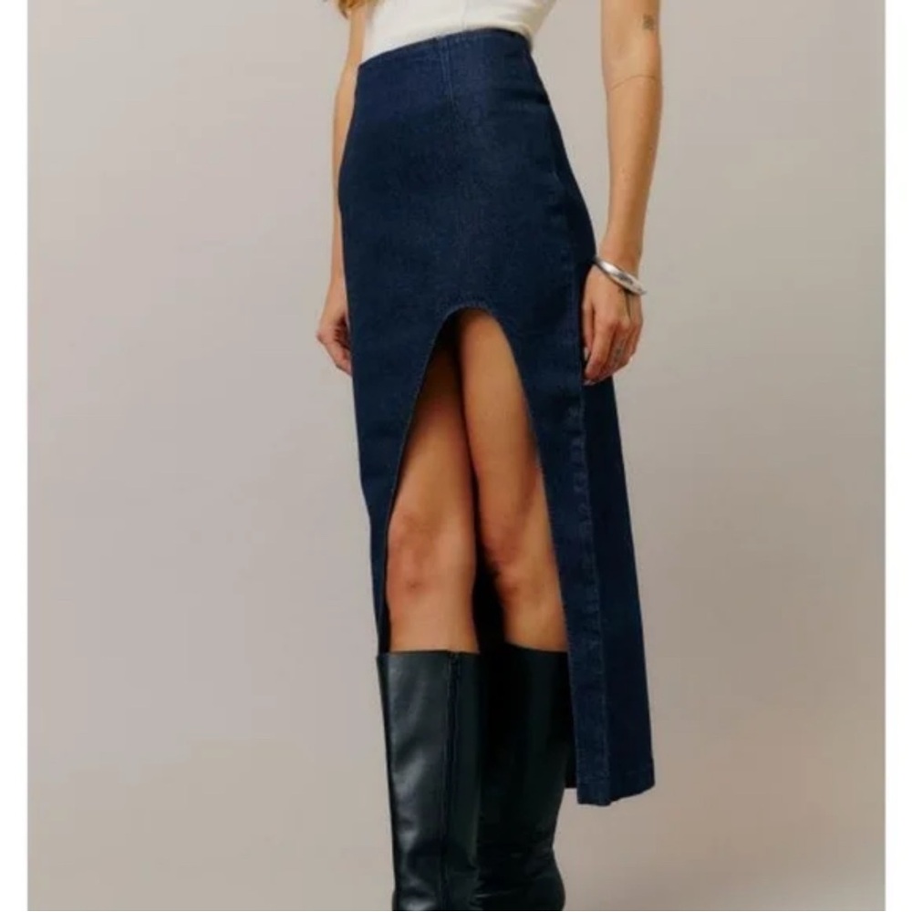 Reformation Paulina Denim Midi Skirt - NWT